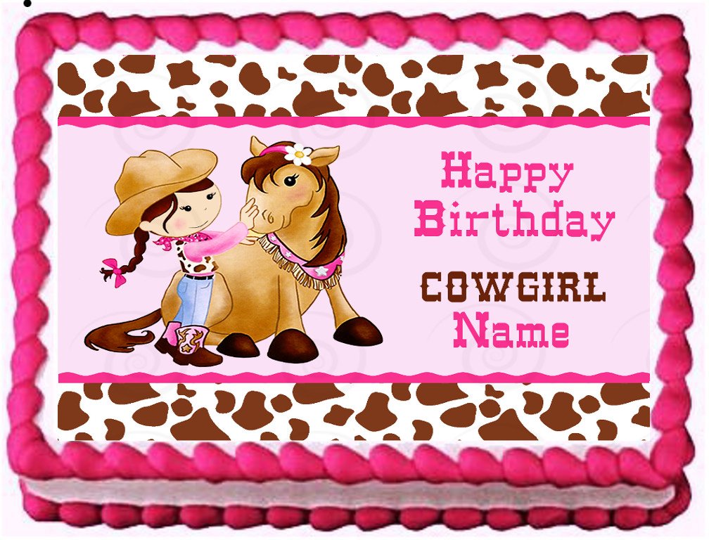 ...http://www.ebay.com/itm/COWGIRL-and-horse-Birthday-Image-Edible.