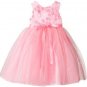 Marmellata Girls Size 4 Soutache Topped Pink Party Dress Wedding Easter Spring