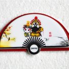 Fan Shaped Stainless Steel Unbreakable Cosmetic Mirror,Pocket Mirror, Purse Mirror, Handbag Mirror