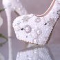 Party Shoes, Prom Shoes, Bridal Shoes--Round Toe Mixed Pearls with Crystal Pumps, Wedding Heels