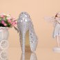 Party Shoes, Prom Shoes, Bridal Shoes, Wedding Shoes--Mixed Crystal Pattern High Heel Platform Pumps