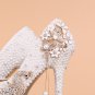 Party Shoes, Prom Shoes, Bridal Shoes--Full Pearls with Elegant Crystal Peafowl Platform Shoes