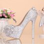 Party Shoes, Platform Shoes, Bridal Shoes--Elegant Mixed Size Crystal Pattern Wedding Shoes