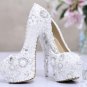 Wedding Shoes , Prom Shoes, Bridal Shoes--Princess Pearls with Crystal Rhinestone Flower Party Shoes