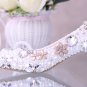 Evening Shoes, Party Shoes , Bridal Shoes-Princess Pearls with Crystal Rhinestone Flower Prom Shoes