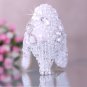 Evening Shoes, Party Shoes , Bridal Shoes-Princess Pearls with Crystal Rhinestone Flower Prom Shoes