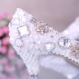 Evening Shoes, Party Shoes , Bridal Shoes-Princess Pearls with Crystal Rhinestone Flower Prom Shoes