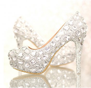Bridal Shoes, Wedding Shoes , Party Shoes--Full Mixed Crystal ...