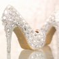 Bridal Shoes, Wedding Shoes , Party Shoes--Full Mixed Crystal Rhinestone Pattern Platform Shoes