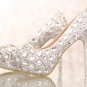 Bridal Shoes, Wedding Shoes , Party Shoes--Full Mixed Crystal Rhinestone Pattern Platform Shoes