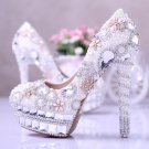 Party Shoes, Wedding Shoes,Party Shoes,Prom Shoes--Luxury Mixed Pearls with Shiny Crystal Rhinestone
