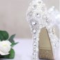 Bridal Pumps, Prom Shoes, Wedding Shoes--Luxury Mixed Size Pearls with Shiny Crystal Rhinestone