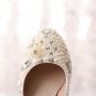 Party Shoes, Prom Shoes, Bridal Shoes, Wedding Shoes--Elegant Pearls with Crystal Bridal Pumps