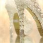 Party Shoes, Wedding Heels, Bridal Shoes--Elegant Pearls and Crystal Rhinestone Wedding Shoes
