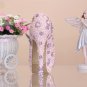 Wedding Shoes, Bridal Heels, Party Shoes-Pink Pearls with Crystal Rhinestone Flower Prom Shoes