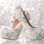Party Shoes, Prom Shoes, Bridal Shoes, Wedding Shoes-Luxury Pearls and Crystal Flower Bridal Pumps