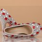 Party Shoes, Prom Shoes, Wedding Shoes--Mixed Clear and Red Crystal Rhinestone Bridal Heels