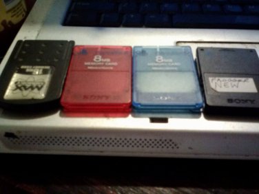 Play station 2 memory cards 8 Mb used work great