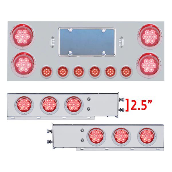 SS Center Panel/Rear Light Bar Set w/2.5" Spacing