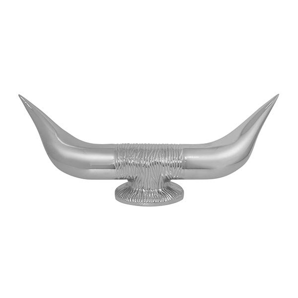 Chrome Bull Horn Hood Ornament