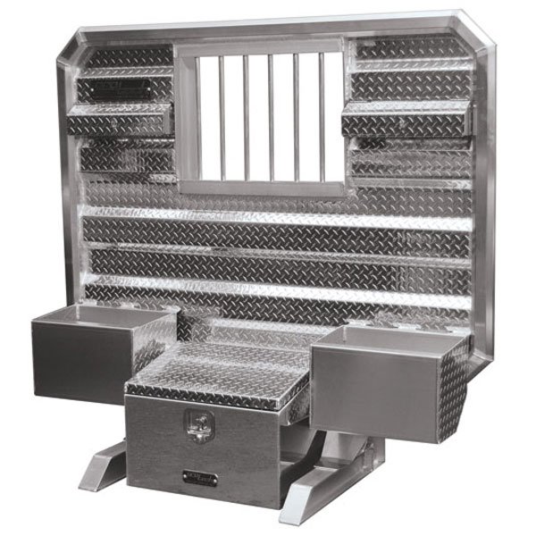 65"x70" Cab Rack w/Tool Box, Window & Chain Trays