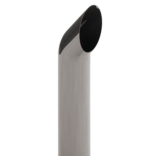 6"-5"D x 36"L Chrome Ozzie Top Stack Plain End