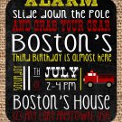 Fire Truck Party Birthday Invites - Printable - Firefighter - DIGITAL FILE - PRINTABLE