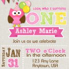 Owl Invitation - birthday invitation any age birthday invite in owl theme-