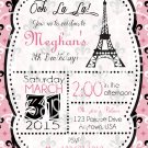 Parisian chic bridal shower invitation, elegant, eiffel tower, Baby Shower, Birthday Invite