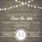 Rustic Save the Date Invitation, Save the Date, Wedding Card, wood, Digital File
