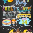 Kids Pool Party Birthday Bash Invitation, End of School Bash, Summer Party Invitation