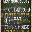 Green Tractor Birthday Invites | Tractor | DIGITAL FILE | PRINTABLE