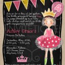 Pink Princess Party Invitation | Pink Princess Birthday Invitation |