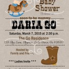 Western Cowboy Baby Shower | Western Baby Shower| Birthday | Cowboy Invitations