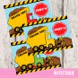 Green Dump Truck Construction Zone Thank you notes