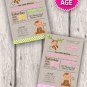 Monkey Birthday Invitation | Girl 1st Birthday | Girl First Birthday | Jungle Birthday Invitation