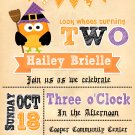 WITCH OWL BIRTHDAY INVITES |Halloween Invitations