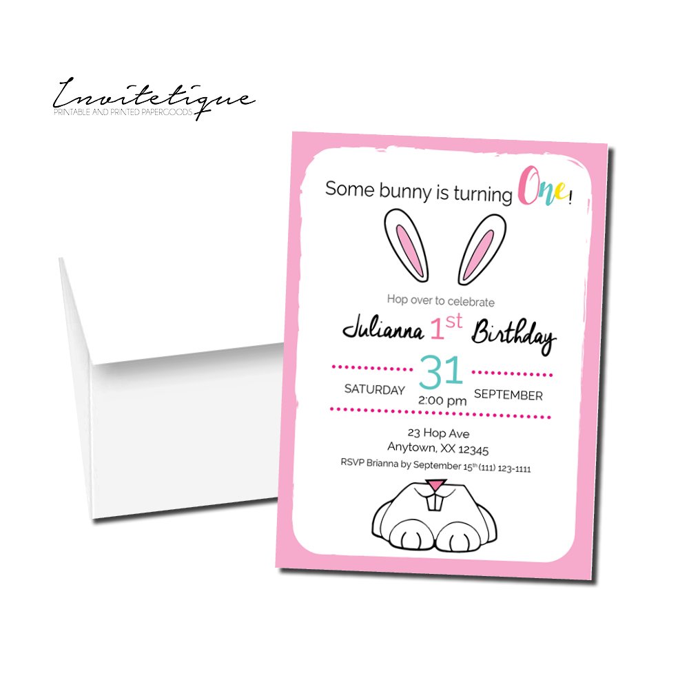 SOME BUNNY BIRTHDAY INVITATION