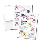 FAMILY BABY SHARK BIRTHDAY INVITATION - PP910