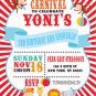 CARNIVAL CIRCUS BIRTHDAY PARTY INVITATIONS