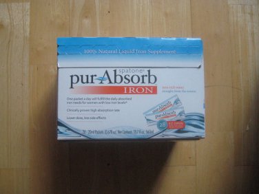 PUR ABSORB IRON 100%NATURAL LIQUID IRON SUPPLEMENT28 PACKETS