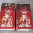 POLY RESIN HURRICANE LAMP - QUANTITY 2