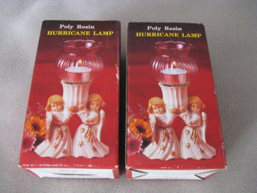 POLY RESIN HURRICANE LAMP - QUANTITY 2