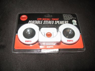 ESPN BASWBALLTONIGHT PORTABLE STEREO SPEAKERS