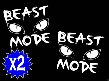 A1175 Beast Mode Eyes Decal Sticker Car Truck SUV Van Crossfit fitness exercise