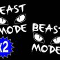 A1175 Beast Mode Eyes Decal Sticker Car Truck SUV Van Crossfit fitness exercise