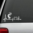 K1128 Kokopelli Heartbeat © Decal Sticker Car Truck SUV Laptop Surface Wall Art