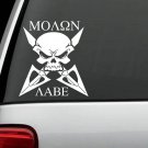 C1081 Molon Labe Skull Arrow Decal Sticker Car Truck Deer Hunting Archery SUV