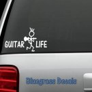 D1065 GUITAR LIFE Decal Sticker for Car Truck SUV Van Laptop Mac Wall Surface
