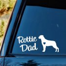 M1142 Rottie Dad Rottweiler Dog Breed Decal Sticker Pet Gift Accessory Art
